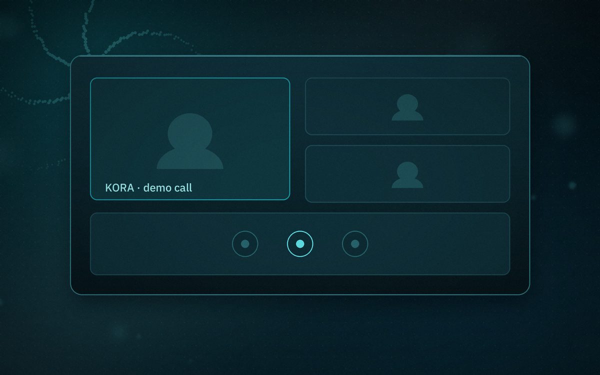 A KORA demo call in progress