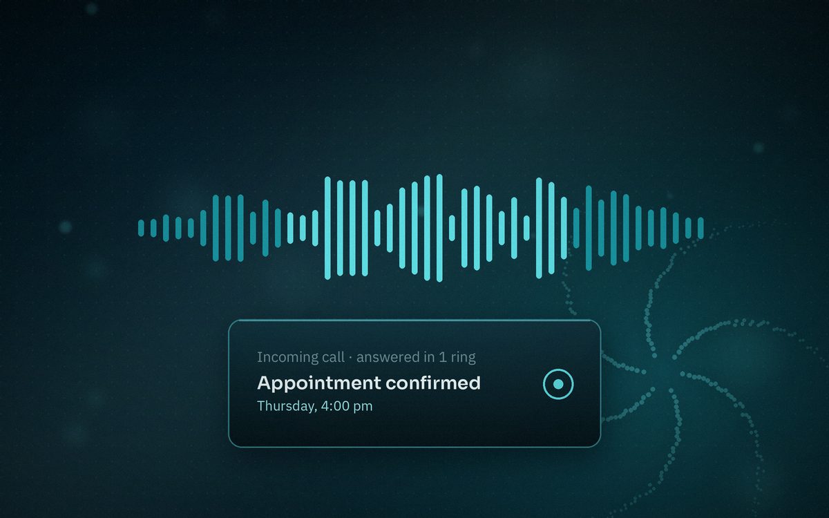 AI voice agent handling a business call